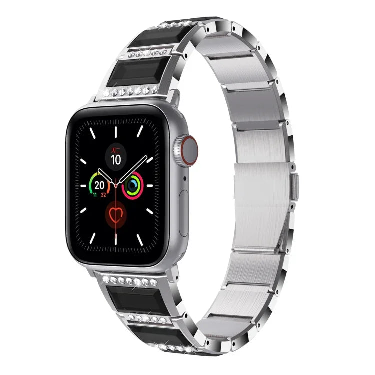 Bracelet en acier bicolore XingYao Series, pour Apple Watch Series 8&7 41mm / SE 2&6&SE&5&4 40mm / 3&2&1 38mm, pour Apple Watch Series 7 41mm / & 6 & SE & 5 & 4 40mm, pour Apple Watch Ultra 49mm / Series 8&7 45mm / SE 2&6&SE&5&4 44mm / 3&2&1 42mm