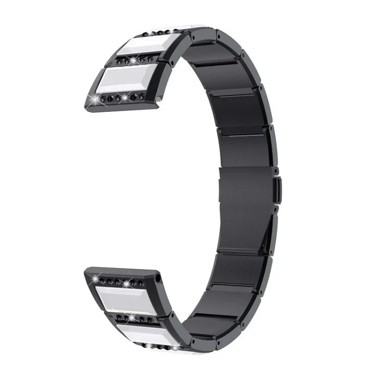 Bracelets de rechange en acier inoxydable incrustés de diamants, pour Samsung Galaxy Watch 42mm, pour Samsung Galaxy Watch 46mm, pour Samsung Galaxy Watch 3 45mm, pour Samsung Galaxy Watch Active2 44mm / Watch Active2 40mm / Watch Active