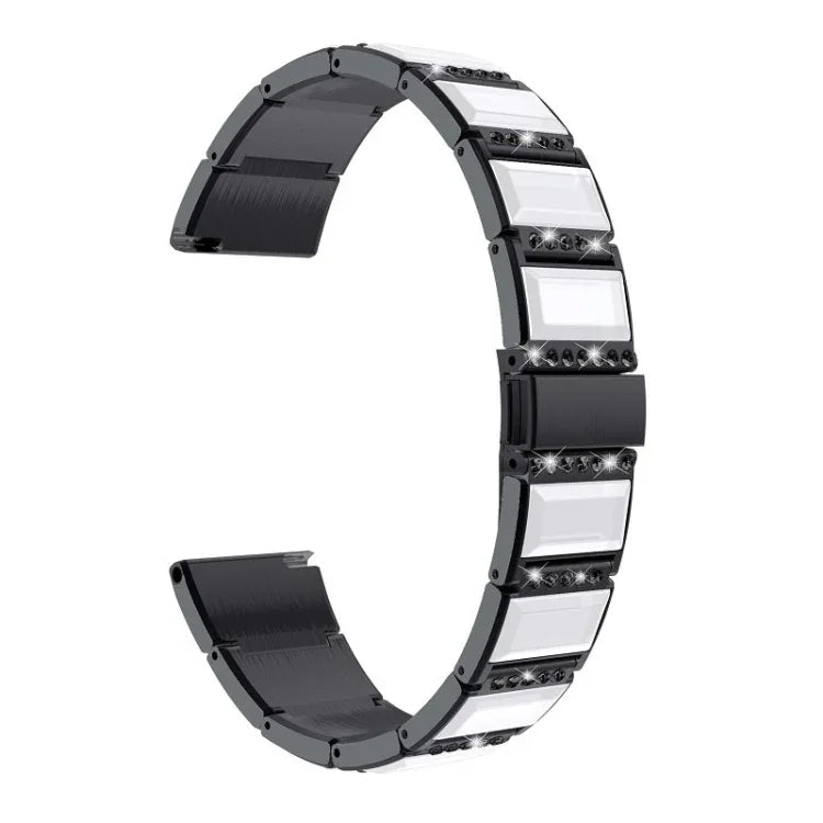 Bracelets de rechange en acier inoxydable incrustés de diamants, pour Samsung Galaxy Watch 42mm, pour Samsung Galaxy Watch 46mm, pour Samsung Galaxy Watch 3 45mm, pour Samsung Galaxy Watch Active2 44mm / Watch Active2 40mm / Watch Active