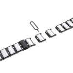 Bracelets de rechange en acier inoxydable incrustés de diamants, pour Samsung Galaxy Watch 42mm, pour Samsung Galaxy Watch 46mm, pour Samsung Galaxy Watch 3 45mm, pour Samsung Galaxy Watch Active2 44mm / Watch Active2 40mm / Watch Active