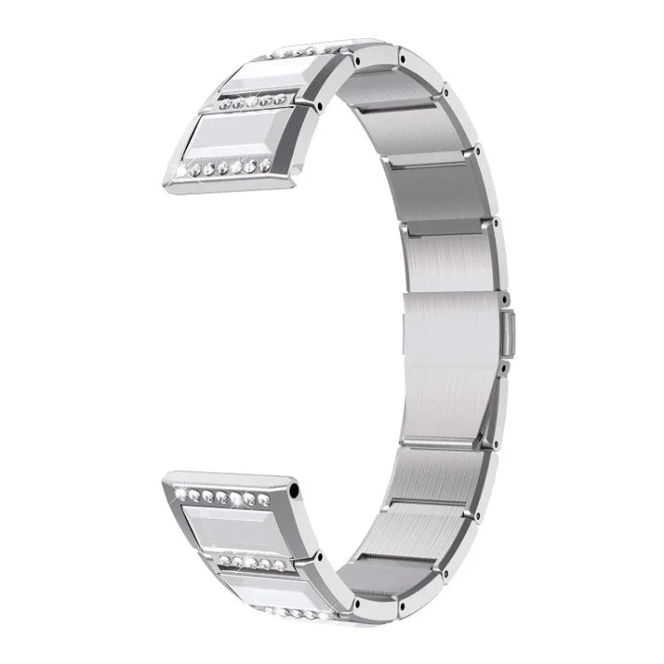Bracelets de rechange en acier inoxydable incrustés de diamants, pour Samsung Galaxy Watch 42mm, pour Samsung Galaxy Watch 46mm, pour Samsung Galaxy Watch 3 45mm, pour Samsung Galaxy Watch Active2 44mm / Watch Active2 40mm / Watch Active