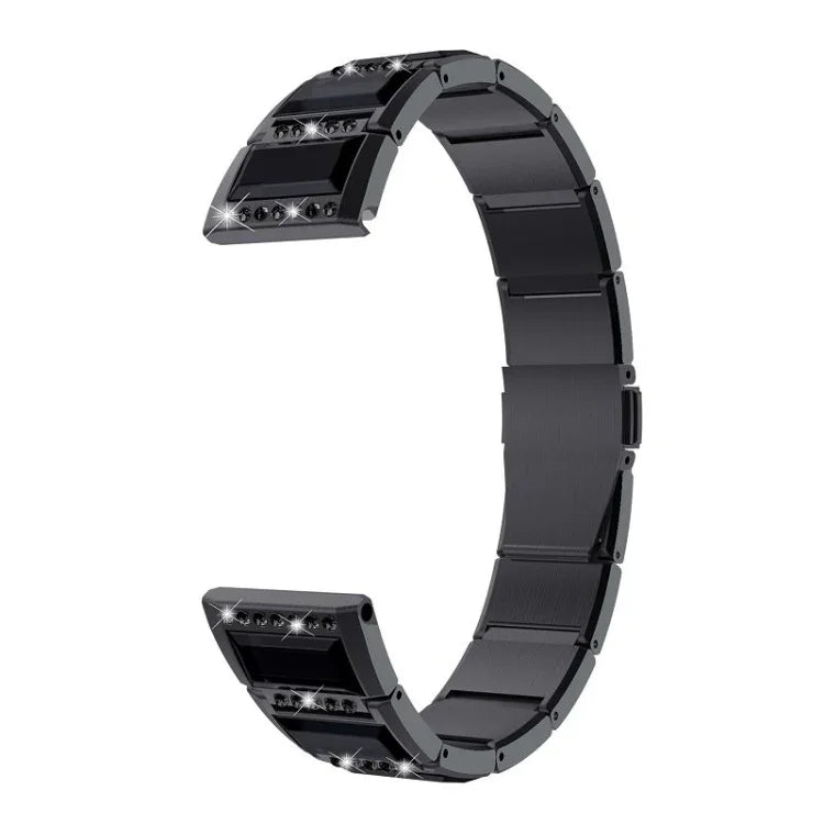 Bracelets de rechange en acier inoxydable incrustés de diamants, pour Samsung Galaxy Watch 42mm, pour Samsung Galaxy Watch 46mm, pour Samsung Galaxy Watch 3 45mm, pour Samsung Galaxy Watch Active2 44mm / Watch Active2 40mm / Watch Active