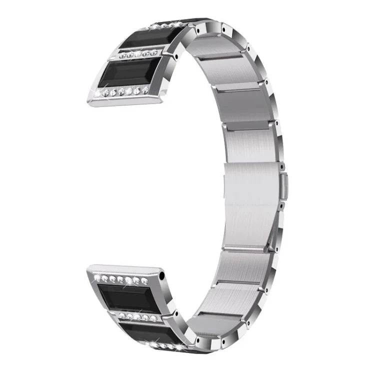 Bracelets de rechange en acier inoxydable incrustés de diamants, pour Samsung Galaxy Watch 42mm, pour Samsung Galaxy Watch 46mm, pour Samsung Galaxy Watch 3 45mm, pour Samsung Galaxy Watch Active2 44mm / Watch Active2 40mm / Watch Active