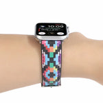 Bracelet de montre en cuir imprimé style ethnique marbre pour Apple Watch Series 6 & SE &, 5 & 4 44mm / 3 & 2 & 1 42mm, 5 & 4 40mm / 3 & 2 & 1 38mm