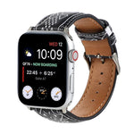 Bracelet de montre en cuir imprimé style ethnique marbre pour Apple Watch Series 6 & SE &, 5 & 4 44mm / 3 & 2 & 1 42mm, 5 & 4 40mm / 3 & 2 & 1 38mm
