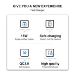WK WP-U57 18W Speed QC3.0 Fast Charger + USB to Type-C / USB-C Data Cable, US Plug