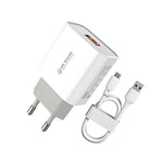 WK WP-U57 Max 18W Maxspeed QC3.0 Fast Charger +  USB to Micro USB Data Cable, US Plug, EU Plug