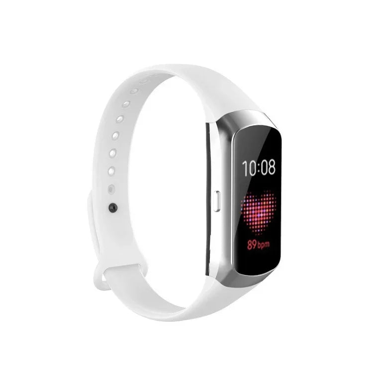 Bracelet de montre de remplacement en silicone brillant avec boutons décoratifs pour Samsung Galaxy Fit SM-R370