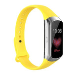 Bracelet de montre de remplacement en silicone brillant avec boutons décoratifs pour Samsung Galaxy Fit SM-R370