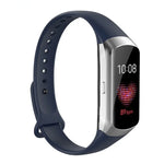 Bracelet de montre de remplacement en silicone brillant avec boutons décoratifs pour Samsung Galaxy Fit SM-R370