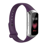 Bracelet de montre de remplacement en silicone brillant avec boutons décoratifs pour Samsung Galaxy Fit SM-R370