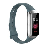 Bracelet de montre de remplacement en silicone brillant avec boutons décoratifs pour Samsung Galaxy Fit SM-R370