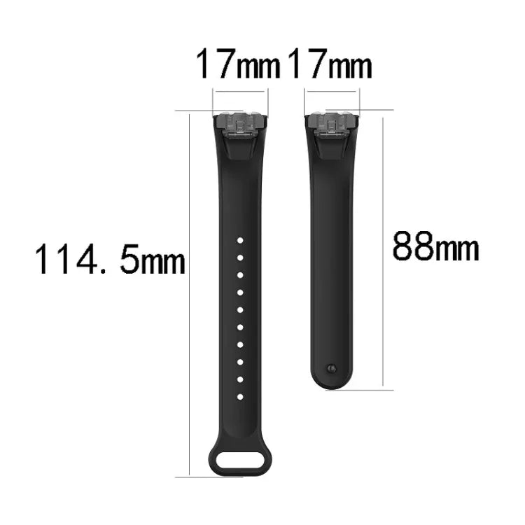 Bracelet de montre de remplacement en silicone brillant avec boutons décoratifs pour Samsung Galaxy Fit SM-R370