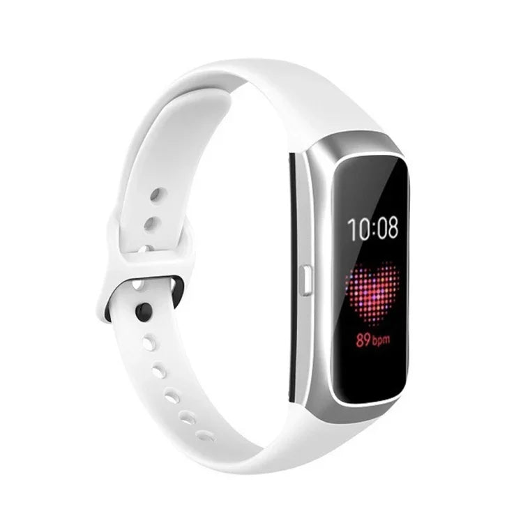 Bracelet de montre de rechange en silicone et acier avec boucle noire Shrapnel pour Samsung Galaxy Fit SM-R370