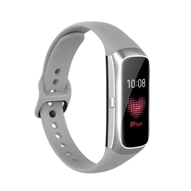 Bracelet de montre de rechange en silicone et acier avec boucle noire Shrapnel pour Samsung Galaxy Fit SM-R370