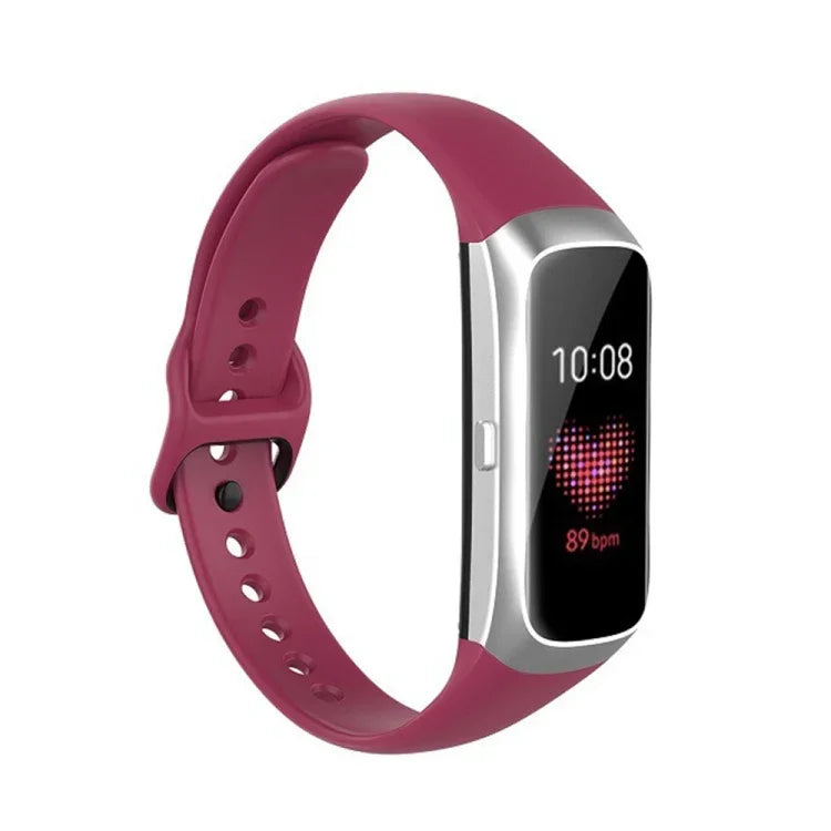 Bracelet de montre de rechange en silicone et acier avec boucle noire Shrapnel pour Samsung Galaxy Fit SM-R370