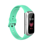Bracelet de montre de rechange en silicone et acier avec boucle noire Shrapnel pour Samsung Galaxy Fit SM-R370