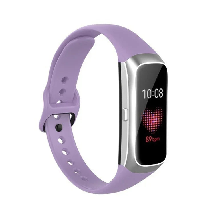 Bracelet de montre de rechange en silicone et acier avec boucle noire Shrapnel pour Samsung Galaxy Fit SM-R370