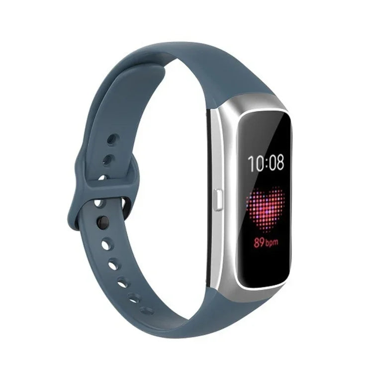 Bracelet de montre de rechange en silicone et acier avec boucle noire Shrapnel pour Samsung Galaxy Fit SM-R370