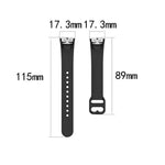 Bracelet de montre de rechange en silicone et acier avec boucle noire Shrapnel pour Samsung Galaxy Fit SM-R370