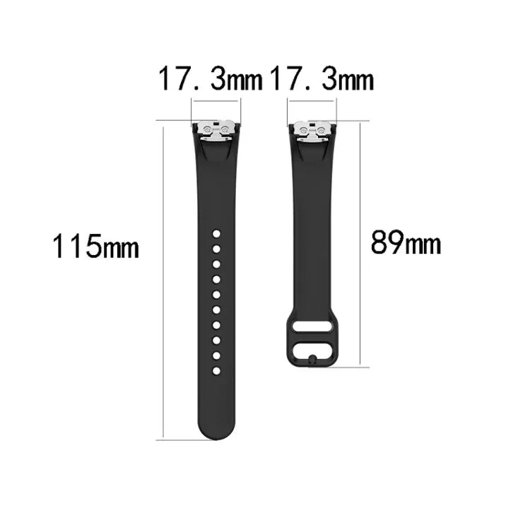 Bracelet de montre de rechange en silicone et acier avec boucle noire Shrapnel pour Samsung Galaxy Fit SM-R370