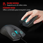 Souris filaire de jeu mécanique HXSJ A883 7 boutons 6400DPI RVB