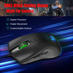 Souris filaire de jeu mécanique HXSJ A883 7 boutons 6400DPI RVB