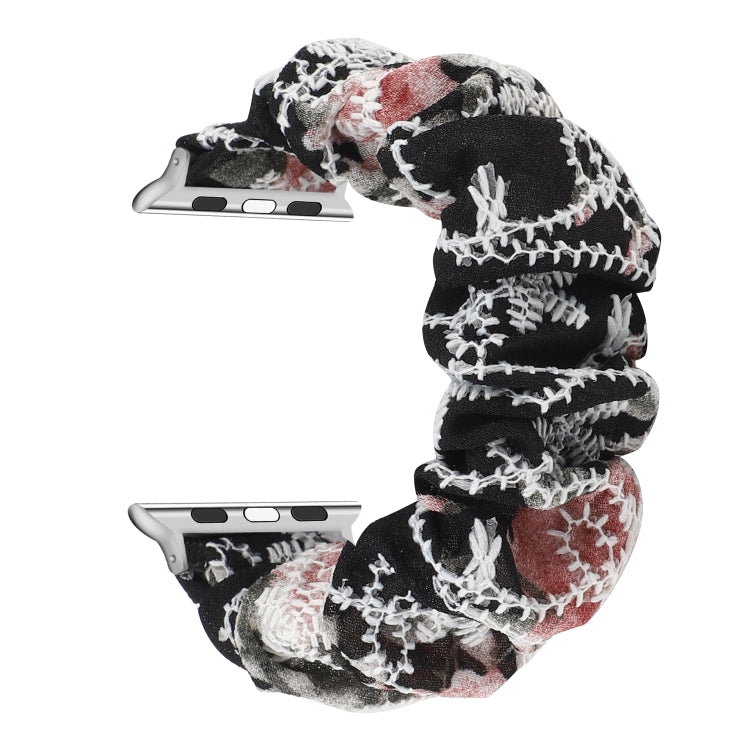 Bracelet de montre en tissu avec anneau de cheveux de remplacement, pour Apple Watch Ultra 49mm / Series 8&7 45mm / SE 2&6&SE&5&4 44mm / 3&2&1 42mm, pour Apple Watch Series 8&7 41mm / SE 2&6&SE&5&4 40mm / 3&2&1 38mm