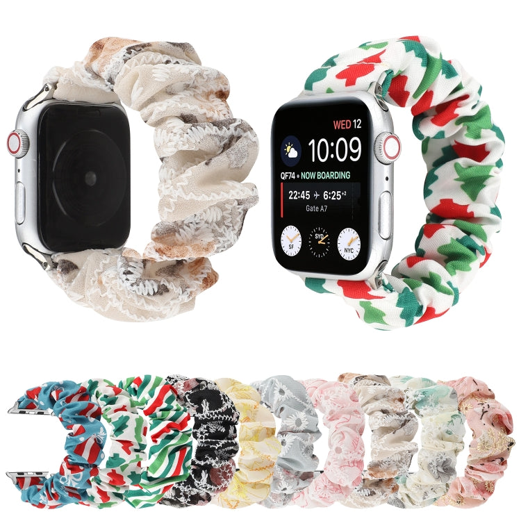 Bracelet de montre en tissu avec anneau de cheveux de remplacement, pour Apple Watch Ultra 49mm / Series 8&7 45mm / SE 2&6&SE&5&4 44mm / 3&2&1 42mm, pour Apple Watch Series 8&7 41mm / SE 2&6&SE&5&4 40mm / 3&2&1 38mm