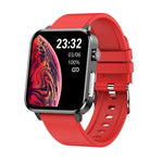 Montre connectée E86 avec écran couleur TFT 1,7 pouce, étanche IP68, compatible avec la surveillance de l'oxygène sanguin et de la température corporelle, et offrant des diagnostics médicaux par IA. Bracelet en TPU.
