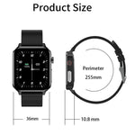 Montre connectée E86 avec écran couleur TFT 1,7 pouce, étanche IP68, compatible avec la surveillance de l'oxygène sanguin et de la température corporelle, et offrant des diagnostics médicaux par IA. Bracelet en TPU.