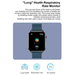 Montre connectée E86 avec écran couleur TFT 1,7 pouce, étanche IP68, compatible avec la surveillance de l'oxygène sanguin et de la température corporelle, et offrant des diagnostics médicaux par IA. Bracelet en TPU.