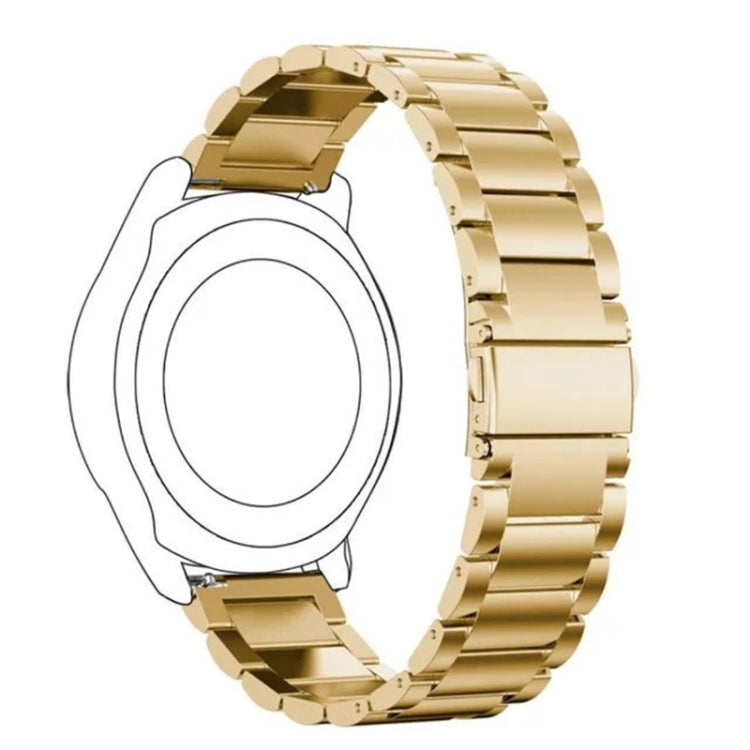 22mm Three Flat Buckle Stainless Steel Replacement Watchband for Huawei Watch GT2 Pro / Amazfit GTR 2