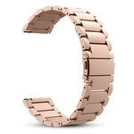 Bracelet de montre de rechange en acier inoxydable à trois boucles plates de 20 mm pour Samsung Galaxy Watch Active 2 / Amazfit GTS 2