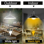 2 en 1 Éclairage Solaire Paysage Cour Couloir 32-LED Lustre Rétro, Lumière Blanche, Lumière Chaude