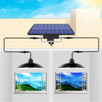 2 en 1 Éclairage Solaire Paysage Cour Couloir 32-LED Lustre Rétro, Lumière Blanche, Lumière Chaude