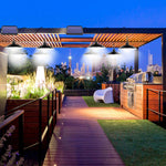 2 en 1 Éclairage Solaire Paysage Cour Couloir 32-LED Lustre Rétro, Lumière Blanche, Lumière Chaude