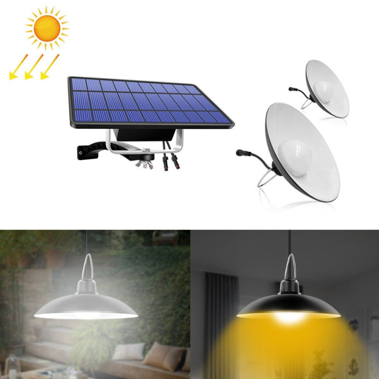 2 en 1 Éclairage Solaire Paysage Cour Couloir 32-LED Lustre Rétro, Lumière Blanche, Lumière Chaude