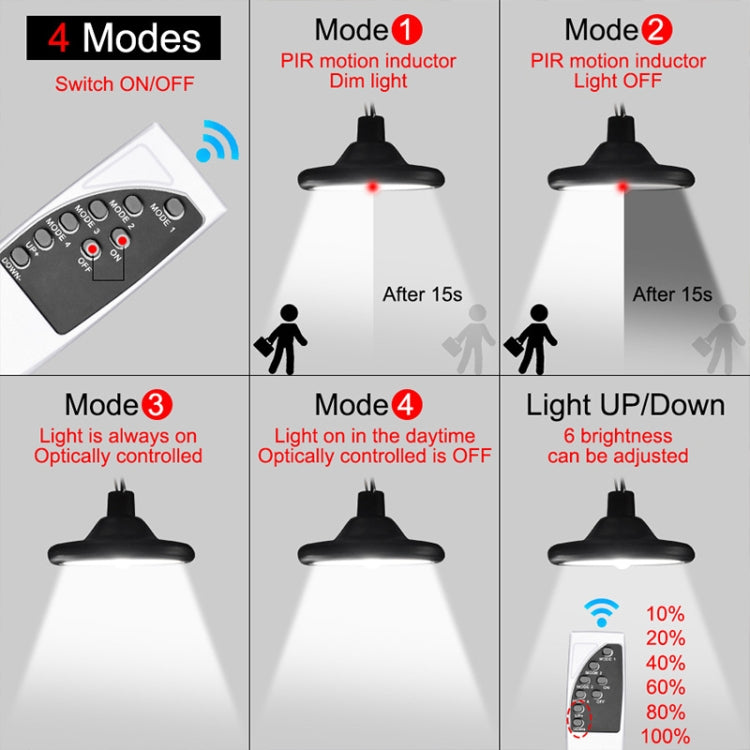 Lampe solaire à induction intelligente 56 LED pour intérieur et extérieur, garage, lumière LED, lumière blanche, lumière chaude