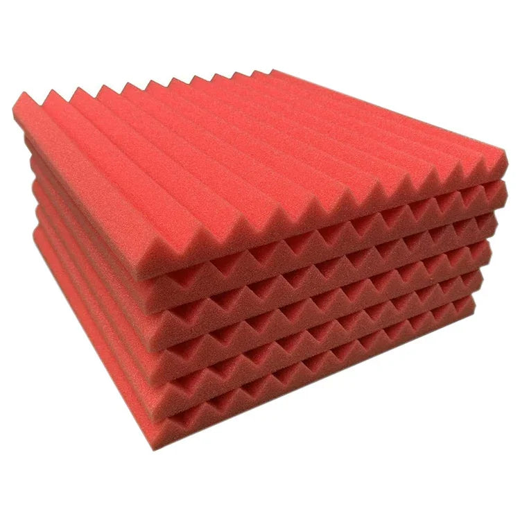 Panneau d'isolation phonique en coton silencieux pour studio d'enregistrement, style rainure triangulaire 30x30x2,5cm, 6 PCS, 10 PCS, 12 PCS, 20 PCS, 24 PCS