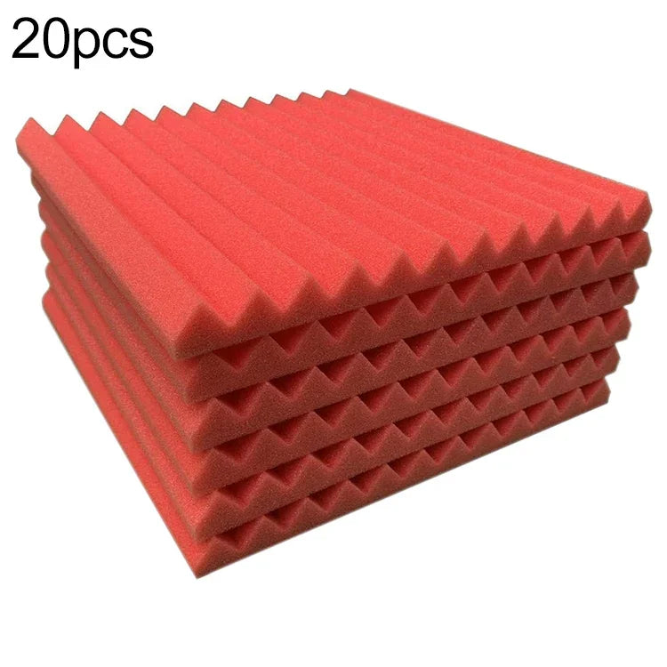 Panneau d'isolation phonique en coton silencieux pour studio d'enregistrement, style rainure triangulaire 30x30x2,5cm, 6 PCS, 10 PCS, 12 PCS, 20 PCS, 24 PCS