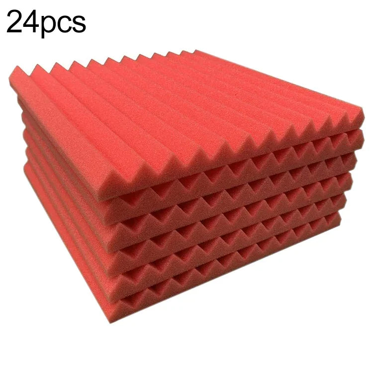 Panneau d'isolation phonique en coton silencieux pour studio d'enregistrement, style rainure triangulaire 30x30x2,5cm, 6 PCS, 10 PCS, 12 PCS, 20 PCS, 24 PCS