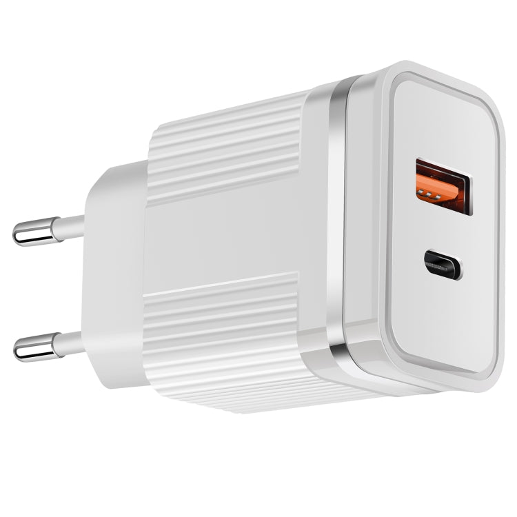 Chargeur de voyage à charge rapide RSY USB + USB-C / Type-C double port, prise US, prise EU