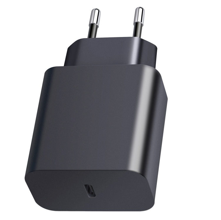 Chargeur de voyage XY PD 25W USB-C / Type-C simple port pour appareils Samsung charge rapide, prise UE