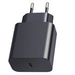 Chargeur de voyage XY PD 25W USB-C / Type-C simple port pour appareils Samsung charge rapide, prise UE