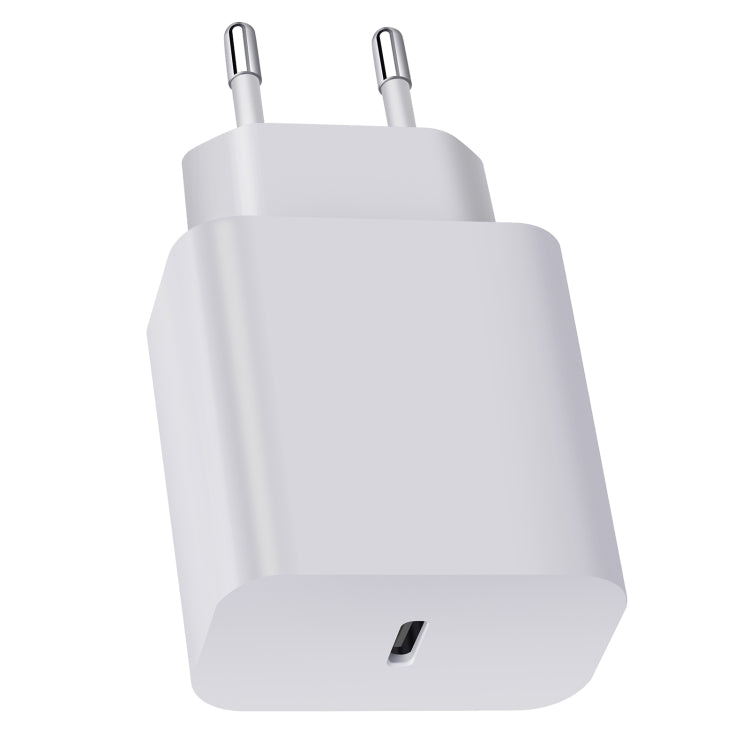 Chargeur de voyage XY PD 25W USB-C / Type-C simple port pour appareils Samsung charge rapide, prise UE