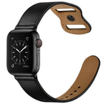 Bracelet en cuir à double trou pour Apple Watch Series 6 et SE et 5 et 4 44 mm / 3 et 2 et 1 42 mm, 5 et 4 40 mm / 3 et 2 et 1 38 mm