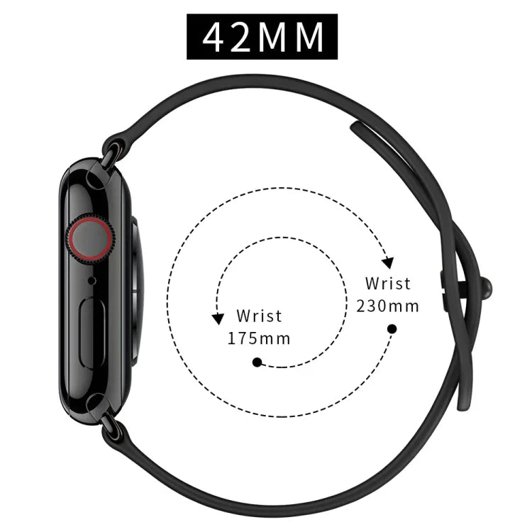 Bracelet en cuir à double trou pour Apple Watch Series 6 et SE et 5 et 4 44 mm / 3 et 2 et 1 42 mm, 5 et 4 40 mm / 3 et 2 et 1 38 mm