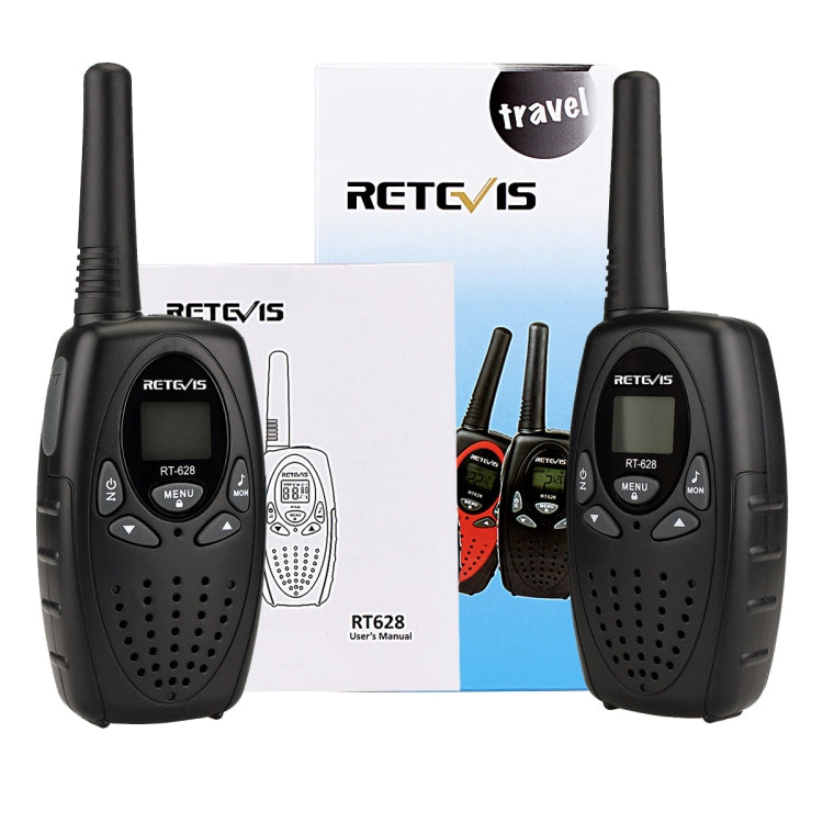 1 paire de talkies-walkies portables RETEVIS RT628 0,5 W fréquence EU 446 MHz 8 canaux pour enfants, RT628 (noir), RT628 (blanc), RT628 (rouge)
