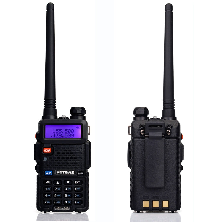 Talkie-walkie portable RETEVIS RT-5R 400-520 MHz + 136-174 MHz 128 canaux USB à deux segments, USB, prise EU, prise UK